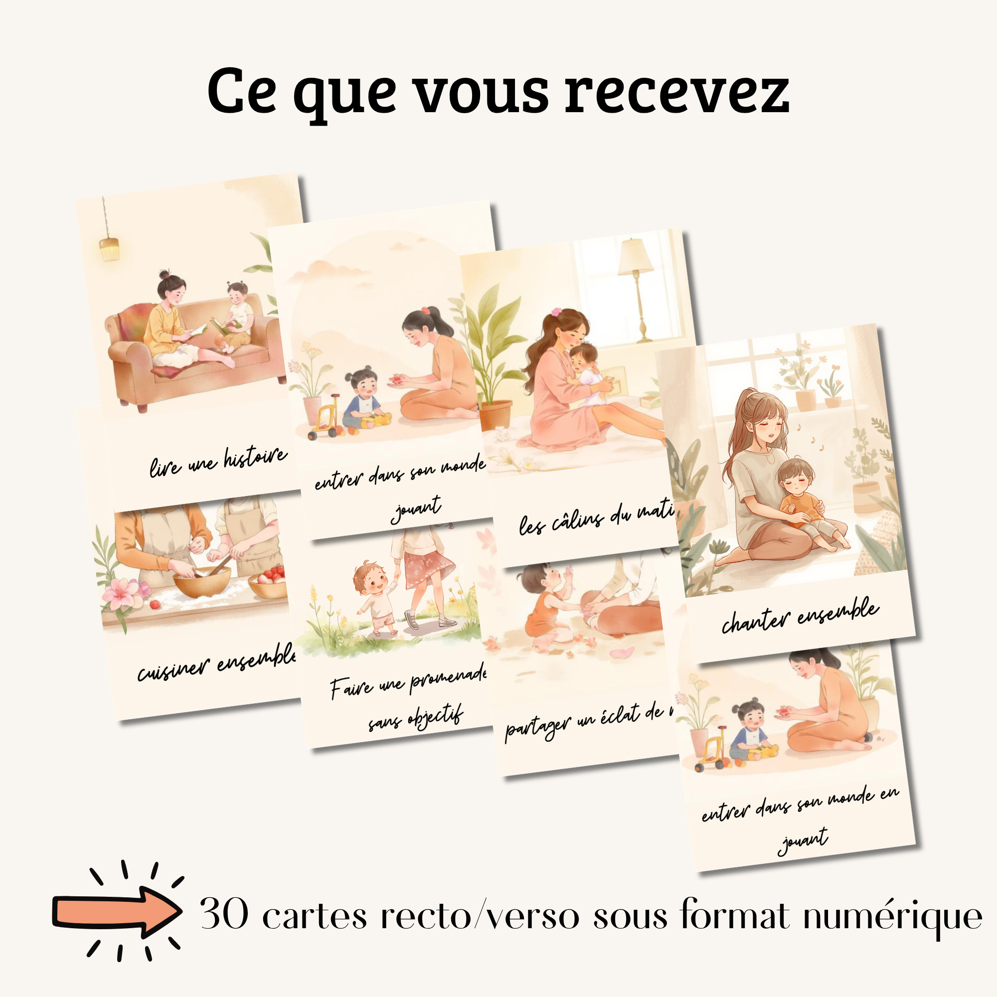 30 cartes parent-enfant | Activités 2-5 ans pour créer du lien au quotidien (PDF imprimable) – Image 3
