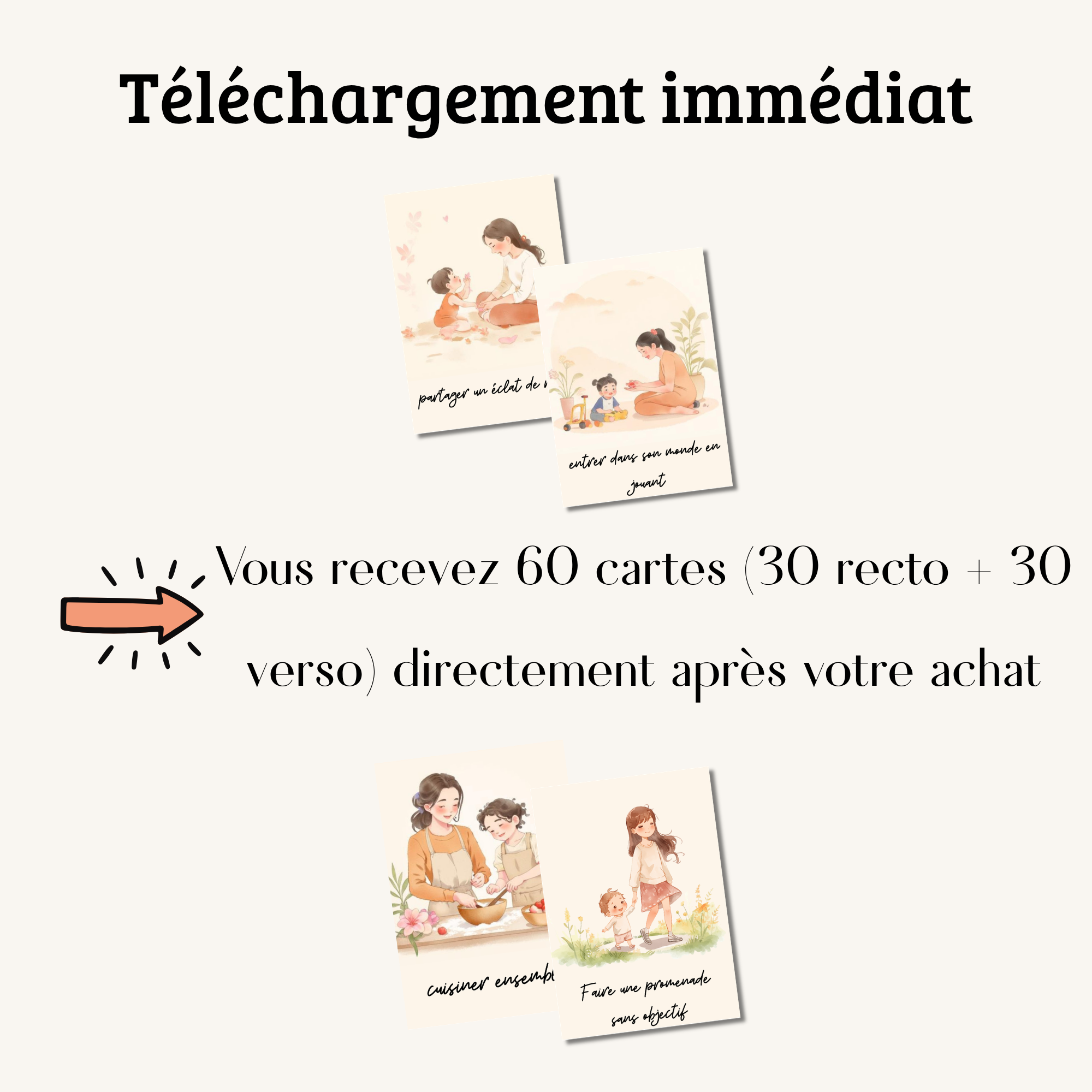 30 cartes parent-enfant | Activités 2-5 ans pour créer du lien au quotidien (PDF imprimable) – Image 5